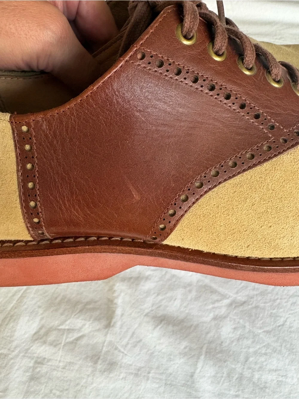 Polo Ralph Lauren Rhett Suede Leather Saddle Shoes Men's Size 10
